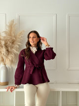 Casaco Burgundy Cintado
