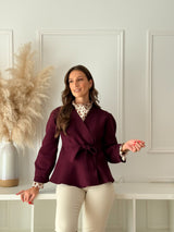 Casaco Burgundy Cintado