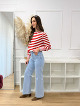 Jeans Regular Flare - Lavagem Clara