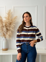 Casaco Malha Azul/Choco