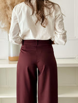 Calças Balloon Bordeaux