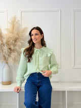 Cardigan Verde Água