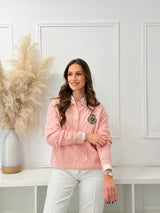 Malha Polo Trançada Rosa