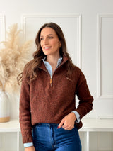 Malha Castanha Mesclado C/ Fecho