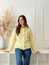 Cardigan Amarelo Botões Coração