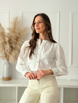 Blusa Corações Azuis