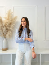 Camisa Riscas c/ Bordado Cerejas