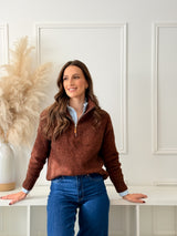 Malha Castanha Mesclado C/ Fecho