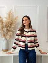 Casaco Malha Cru/Choco