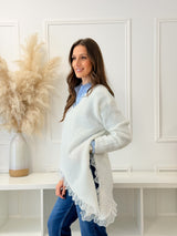 Malha Assimétrica c/ Renda Branca