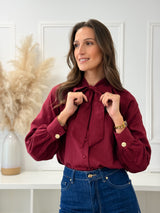 Blusa Laço Bordeaux