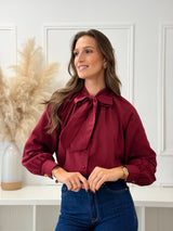 Blusa Laço Bordeaux