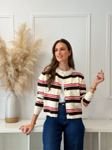 Casaco Malha Cru/Choco