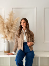 Casaco Camurça Taupe