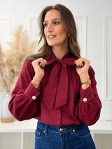 Blusa Laço Bordeaux