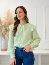 Cardigan Verde Água
