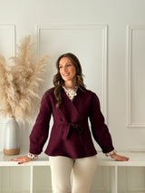 Casaco Burgundy Cintado