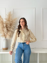 Blusa Sofia Bege/Verde