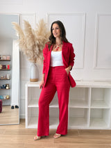 Blazer Vermelho Linho