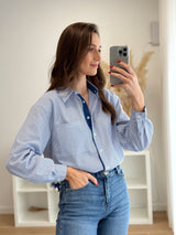 Camisa Riscas Azul
