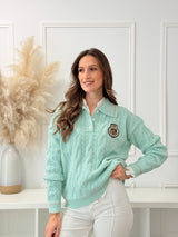 Malha Polo Trançada Verde