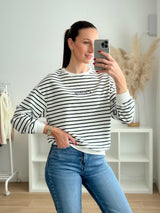 Sweat Riscas azul