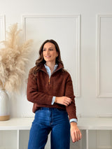 Malha Castanha Mesclado C/ Fecho