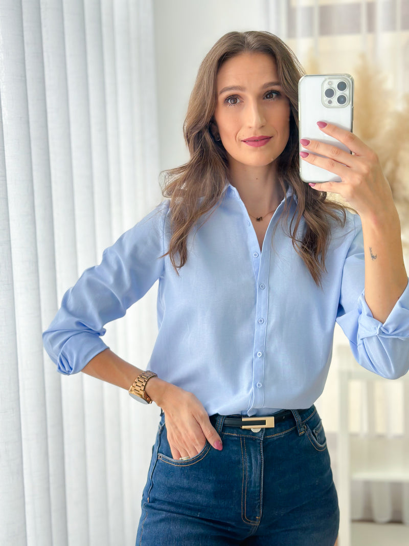 Camisa Básica Azul