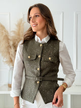 Colete Tweed Verde