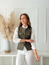 Colete Tweed Verde