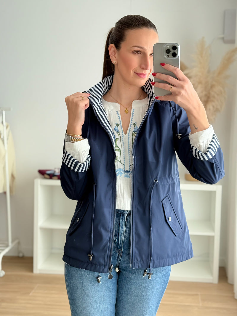 Parka Reversível Azul