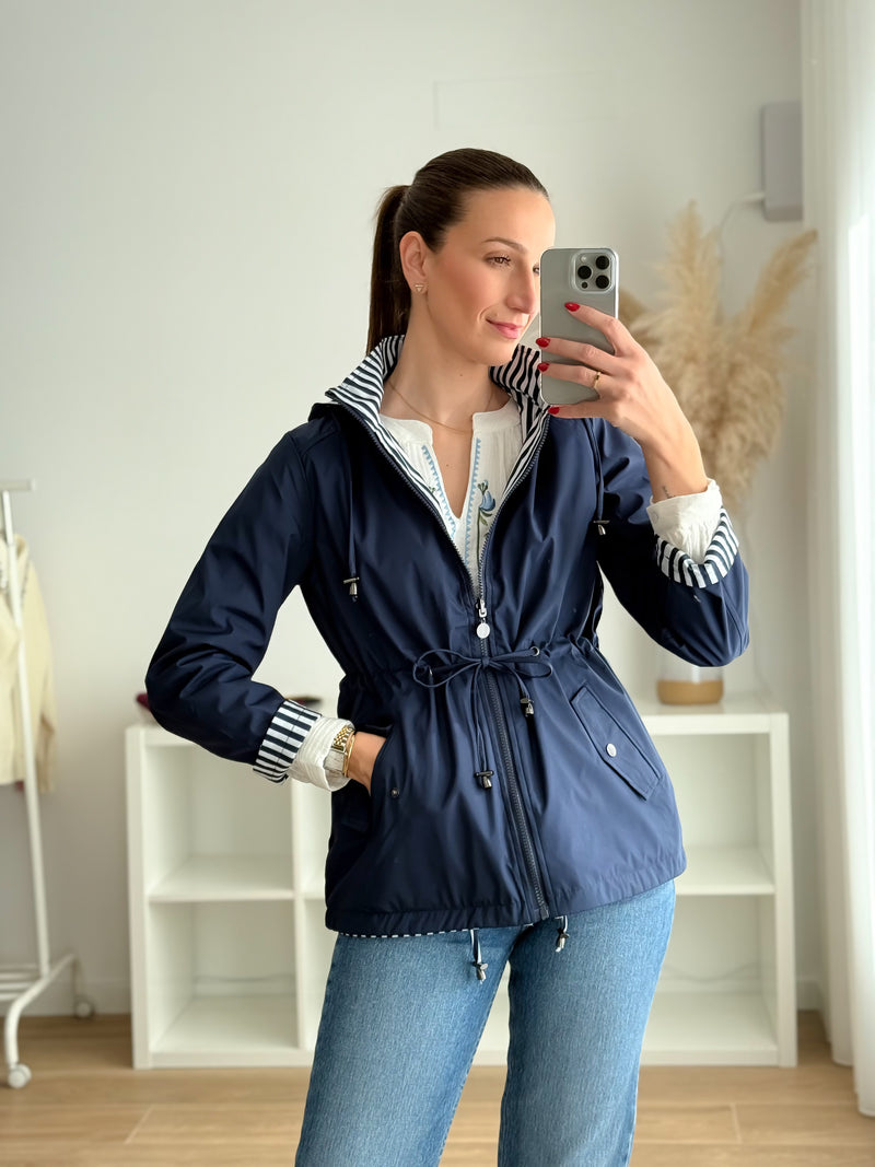 Parka Reversível Azul