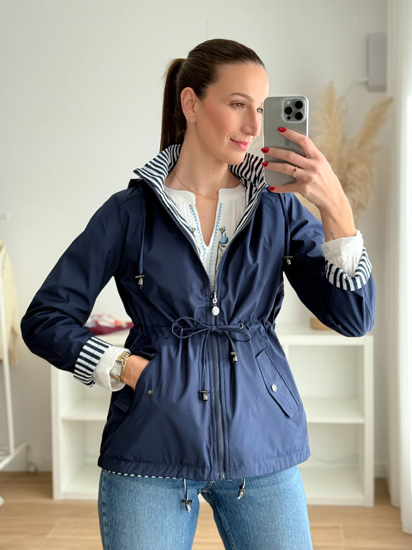 Parka Reversível Azul