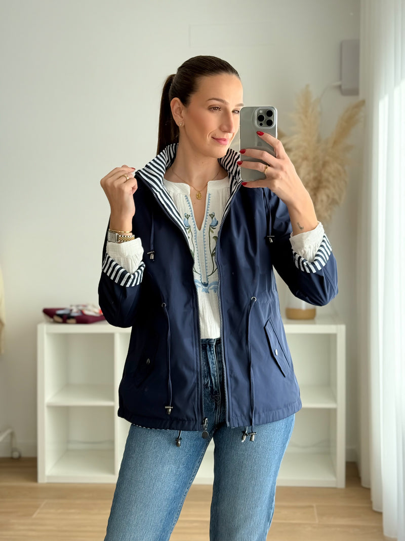 Parka Reversível Azul