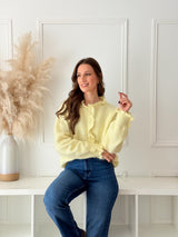 Cardigan Amarelo Botões Coração