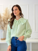 Cardigan Verde Água