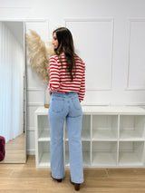 Jeans Regular Flare - Lavagem Clara