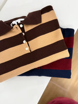 Camisola Riscas Choco/Caramelo