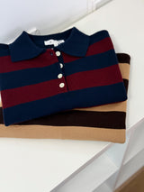 Camisola Riscas Choco/Caramelo