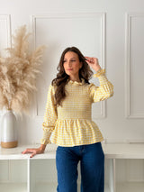 Blusa Amarela Xadrez
