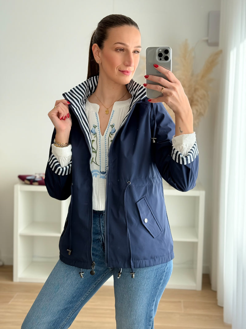 Parka Reversível Azul
