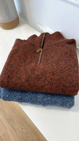 Malha Castanha Mesclado C/ Fecho