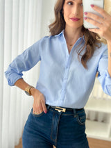 Camisa Básica Azul