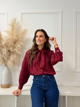 Blusa Laço Bordeaux