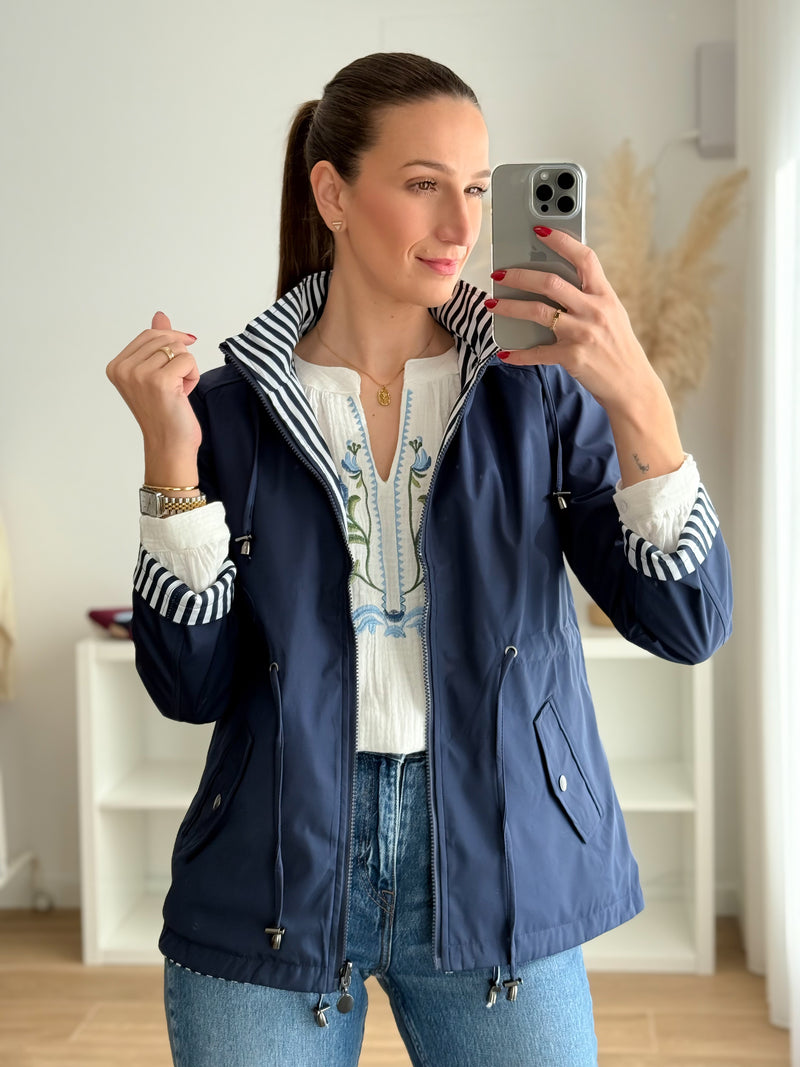 Parka Reversível Azul