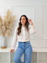 Blusa Floral Romântica com Folhos