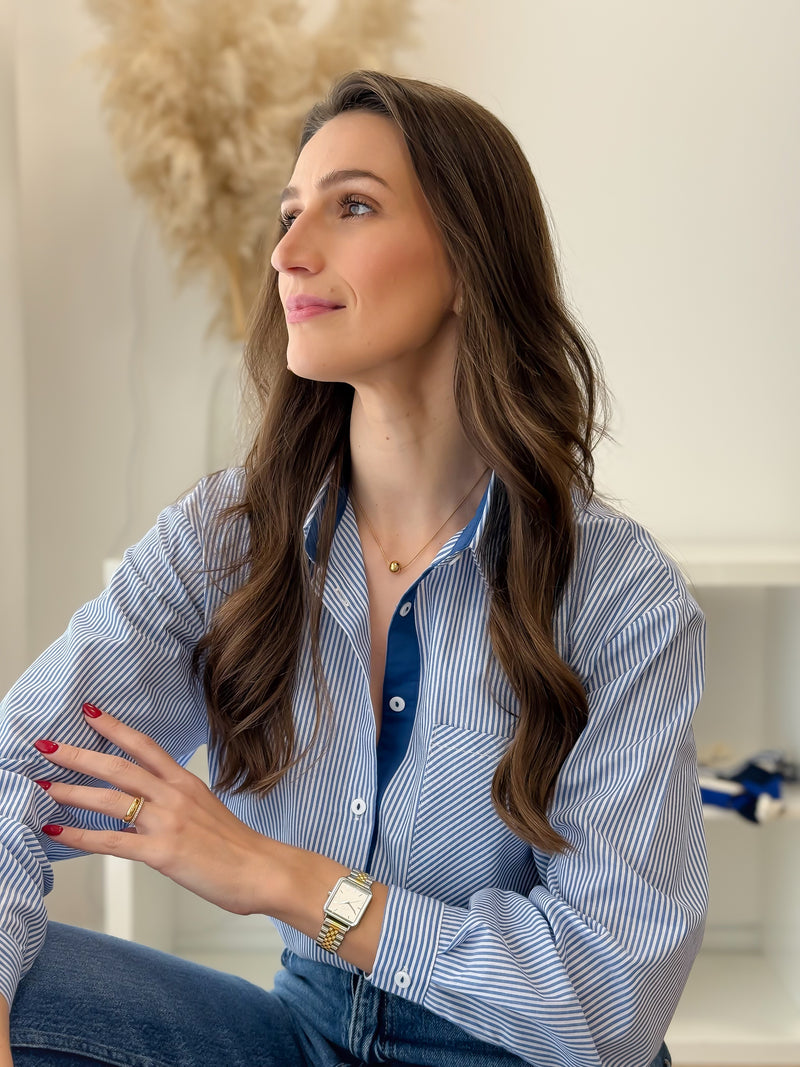 Camisa Riscas Azul
