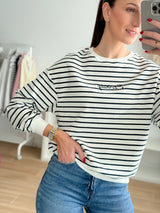 Sweat Riscas azul