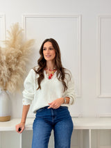 Camisola Botões Branca