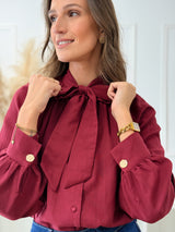 Blusa Laço Bordeaux